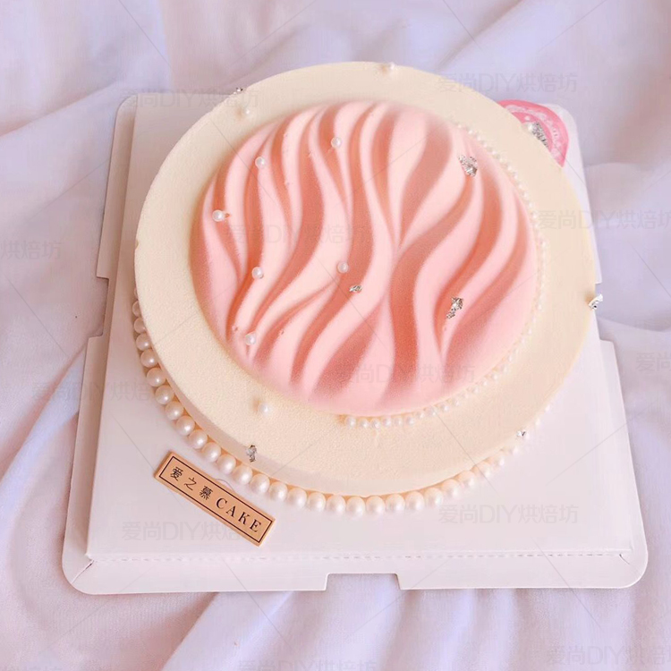 首尔风切块蛋糕蚊香盘螺纹薄片法式甜品硅胶模具慕斯蛋糕矽胶烘焙 - 图0