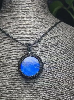 好记水晶彩拉长正圆吊坠蜡线编制小众简约款随机发送朋友生日礼物