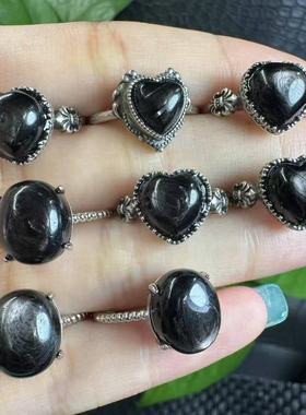 好记水晶金运石戒指s925银镶嵌简约小众复古高级随机发送朋友家人