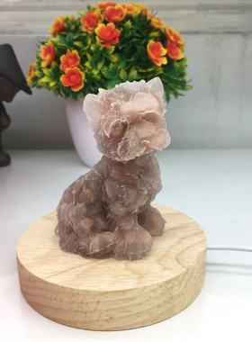 好记水晶滴胶碎石西高地狗摆件