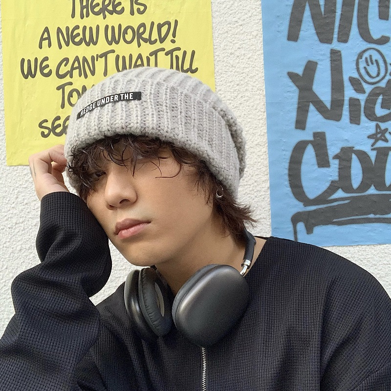 大头围显脸小针织堆堆帽男秋冬保暖护耳毛线帽女日系大版贴布冷帽,淘宝优惠券,粉丝福利购,淘宝优惠卷