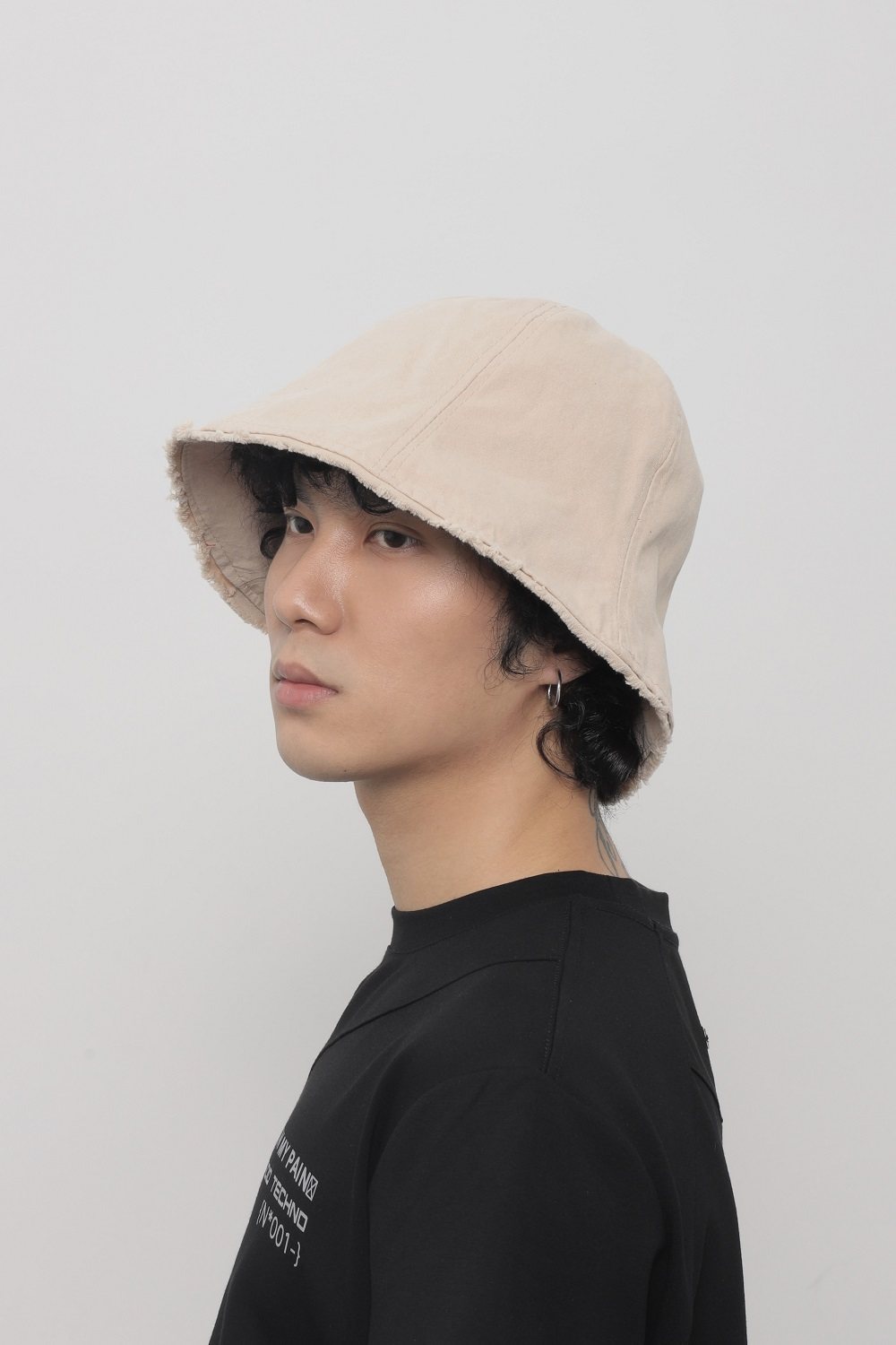 WORLDWIDE/大头围显脸小渔夫帽做旧水洗防晒遮阳盆帽百搭水桶帽潮