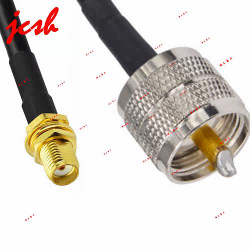 UHF-J PL259 M公转SMA-KY母外螺内孔全铜RG58 50-3射频RF连接线 - 图0