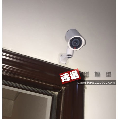 仿真监控摄像头 1:1真实尺寸 装饰摆件益智玩具 3d纸模型手工制作 - 图3