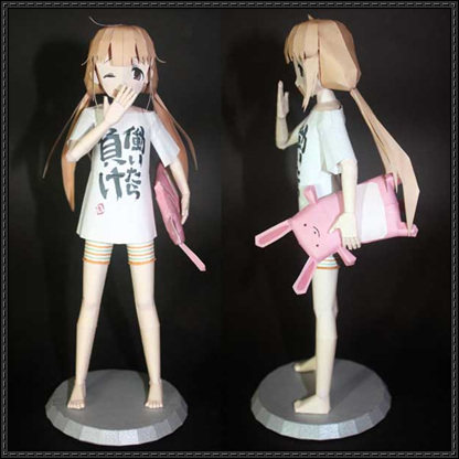 偶像大师灰姑娘女孩 涩谷凛 双叶杏 3D立体纸模型动漫人物手工DIY - 图2