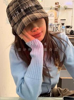正品Matin Kim 韩国品牌红色条纹休闲遮阳防晒棒球鸭舌帽