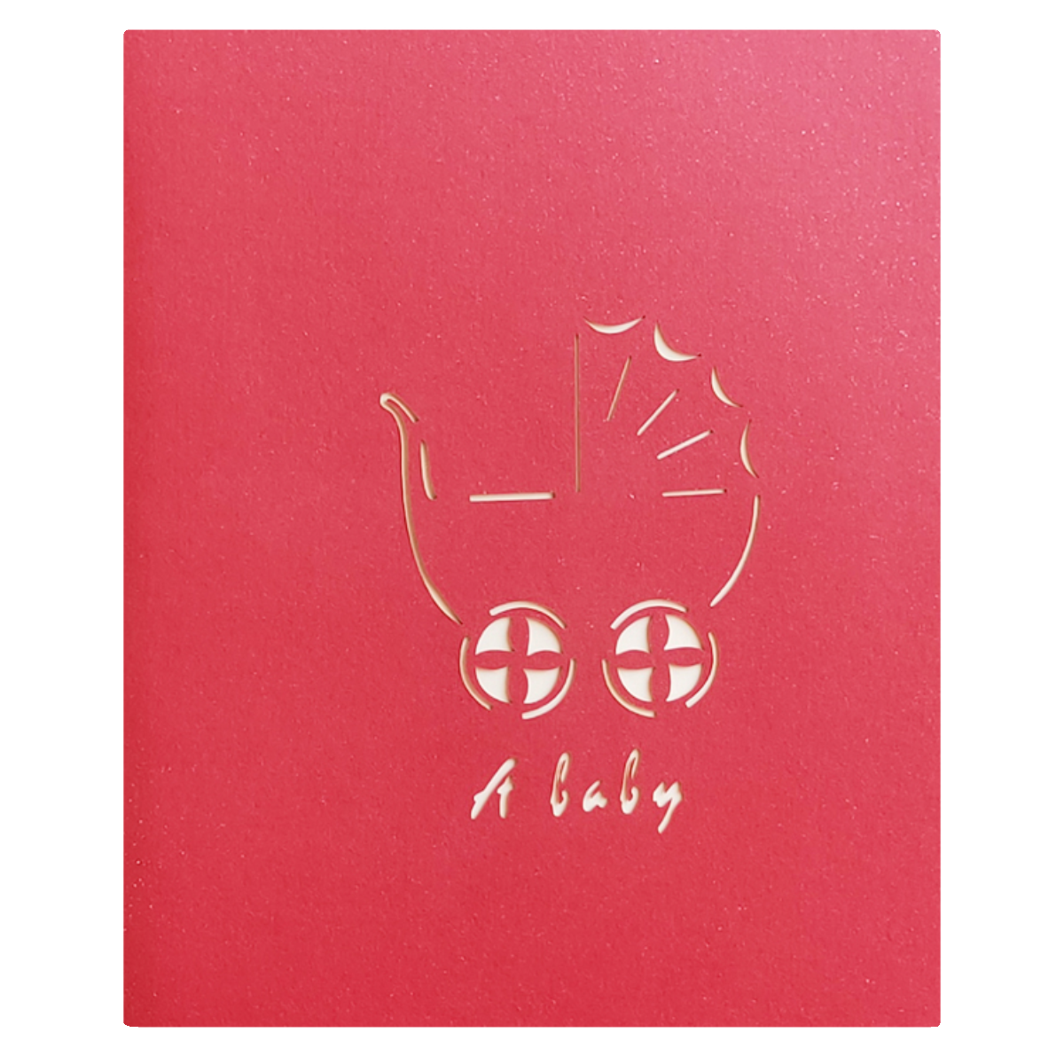 生日贺卡立体创意3D感恩祝福礼物婴儿车简约留言小卡片专业定制