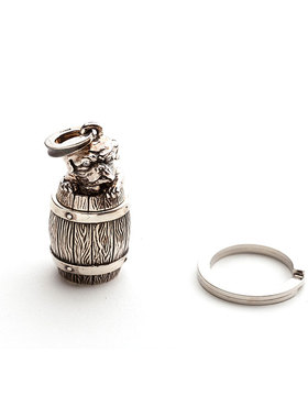 宝石酒桶斗牛犬钥匙链