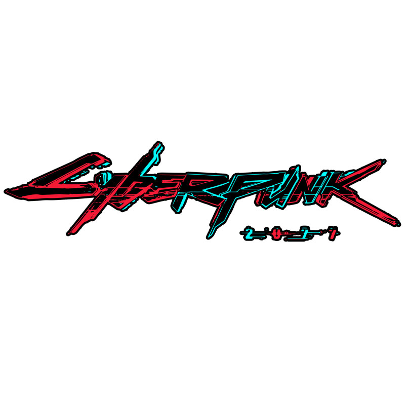 赛博朋克电脑机箱贴纸cyberpunk2077反光车贴机械字车身遮划痕贴-图3