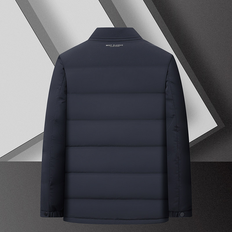 胖子轻薄翻领羽绒服男秋冬季加肥加大码宽松保暖衬衫领羽绒外套男,淘宝优惠券,粉丝福利购,淘宝优惠卷