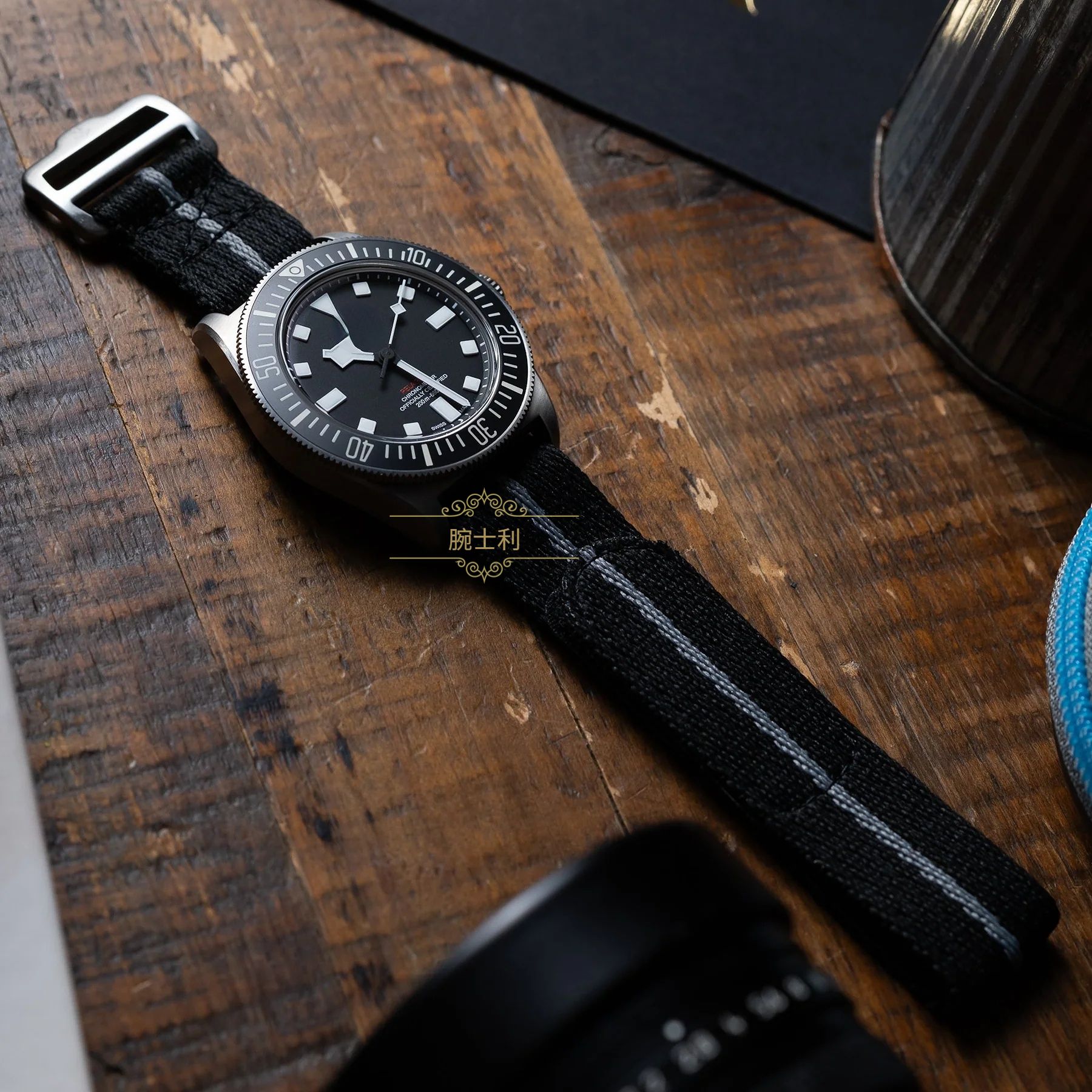 魔术贴表带20/22mm加长尼龙编织适用汉密尔顿劳力士迪通拿欧米茄 - 图0