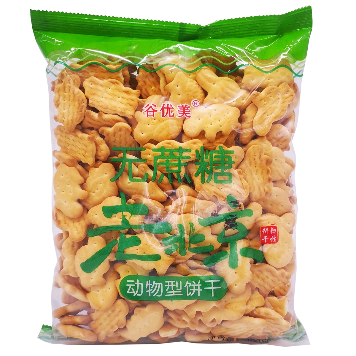 谷优美老北京动物饼干无蔗糖饼干怀旧零食老味道韧性饼干400克袋 - 图2