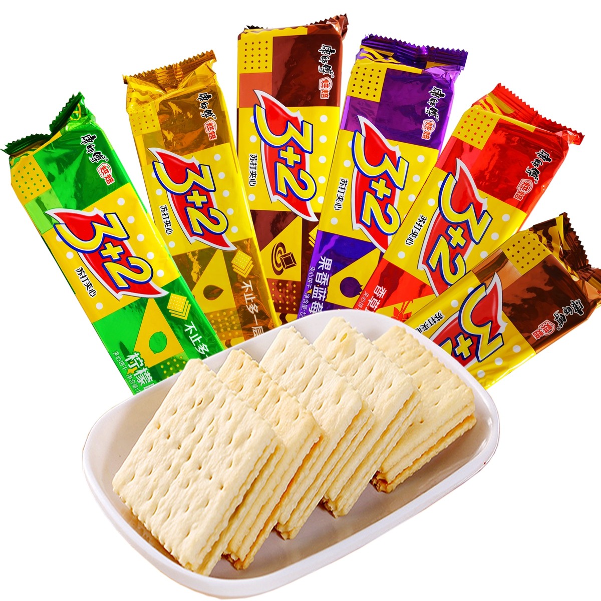 康师傅3+2苏打夹心饼干125克咖啡牛奶柠檬等多味下午茶点休闲零食,淘宝优惠券,粉丝福利购,淘宝优惠卷