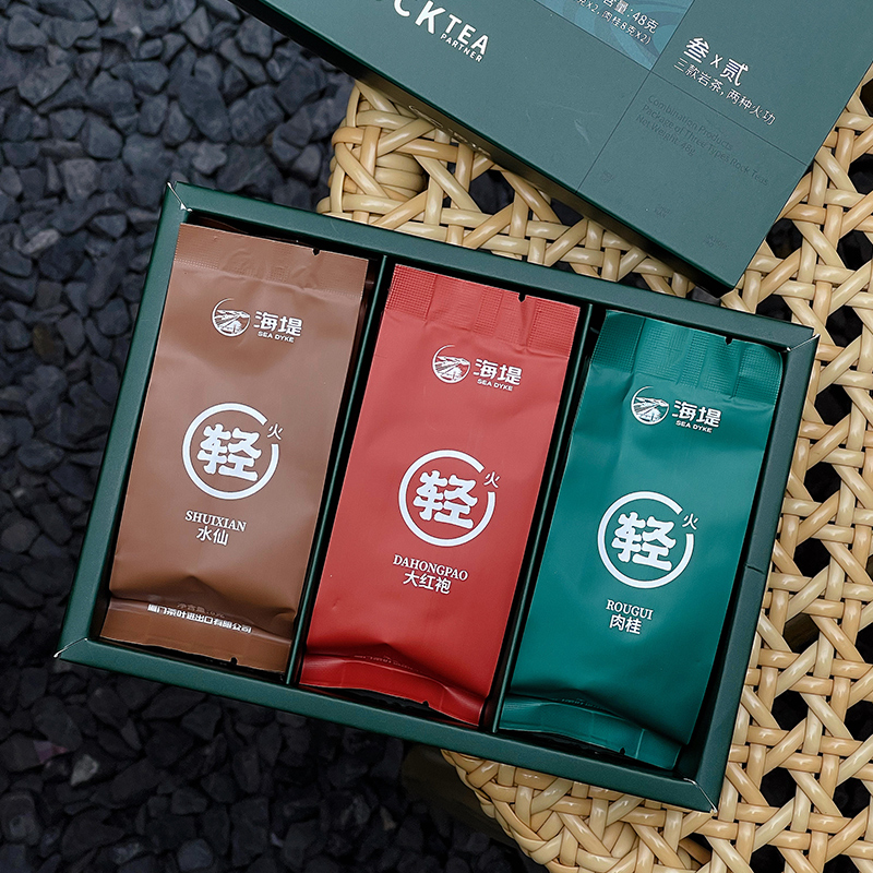 中茶海堤茶叶新品乌龙茶  岩茶搭档（水仙+大红袍+肉桂）48g/6泡 - 图1