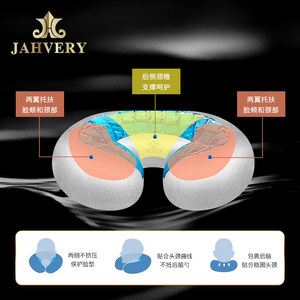 JAHVERY嘉唯豪华U型凝胶枕记忆棉旅行枕护脖子护颈椎枕飞机车用