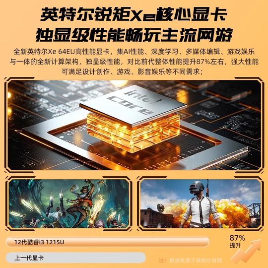 驰为CHUWI(Corebook X)笔记本电脑12代酷睿6核8线程高性能学生家用商务办公轻薄高配2K电竞14英寸轻薄游戏本