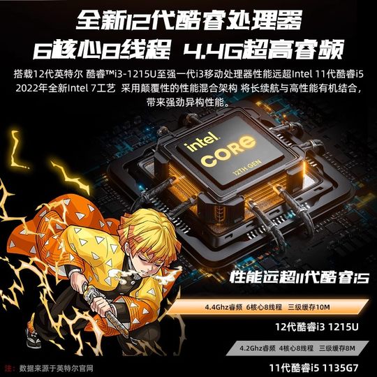 驰为CHUWI(Corebook X)笔记本电脑12代酷睿6核8线程高性能学生家用商务办公轻薄高配2K电竞14英寸轻薄游戏本