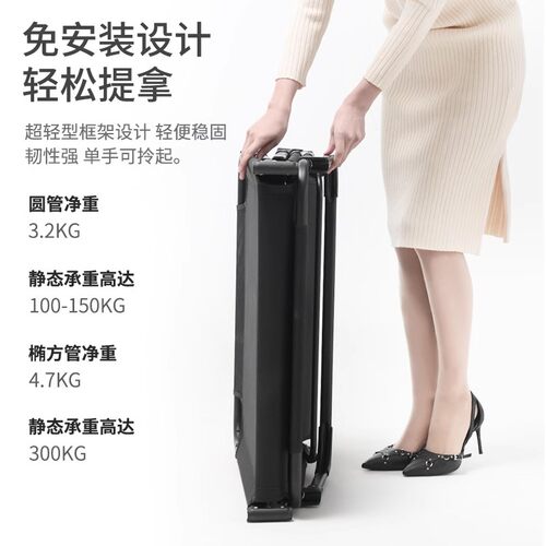 折叠床单人床午睡家用简易午休床陪护便携多功能行军床办公室躺椅 - 图3