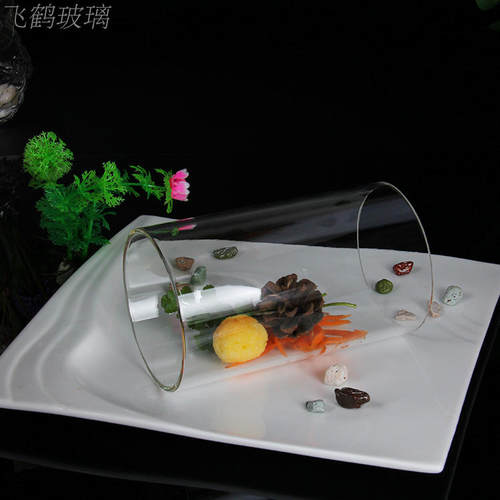 耐热玻璃管两头空心圆桶圆柱创意酒店用品餐具意境菜主题餐厅酒店 - 图0