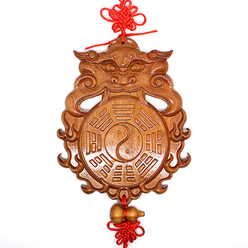 桃木兽头八卦镜虎头挂件葫芦化解卫生间厕所对大门对门卧室门厨房 - 图3