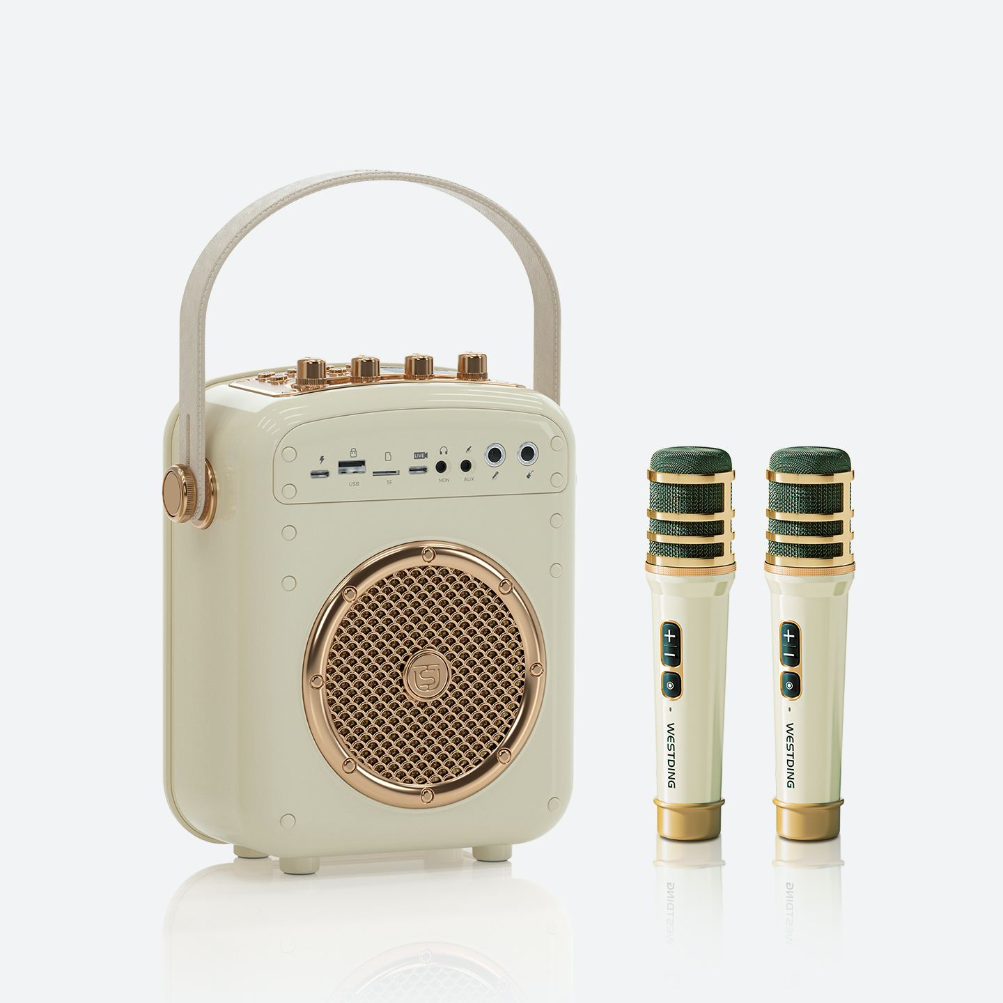 蓝牙音箱麦克风话筒一体机便携式直播K歌家用客厅户外无线音响 - 图2