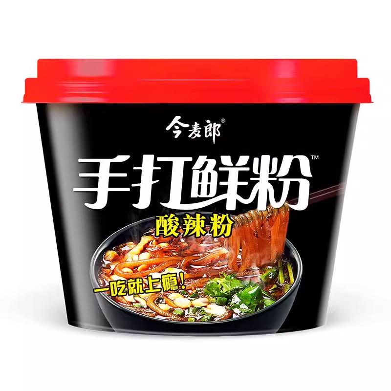 今麦郎手打鲜粉酸辣粉一整箱桶装丝红苕粉传统漏粉麻辣速食方便面 - 图2