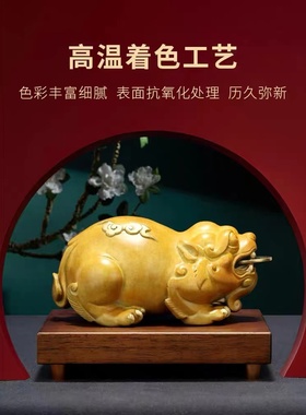 铜中式貔貅摆件家居装饰品客厅招办公室摆设开业礼品财摆件送礼