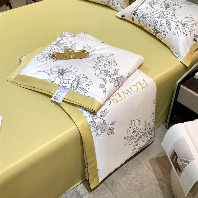 可机洗冰丝夏季单人四件套夏被 艾云化纤被