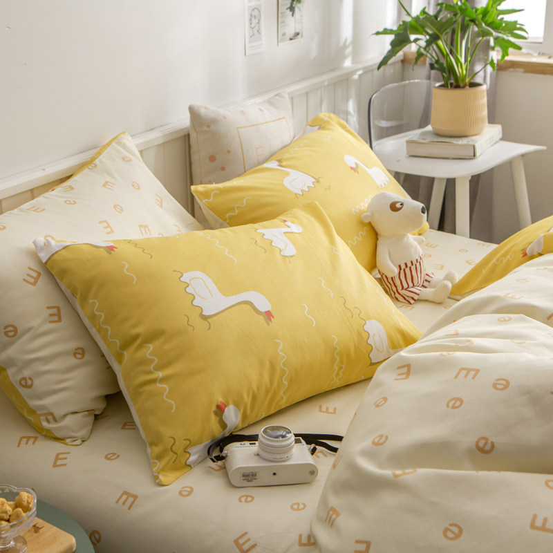 全棉枕头套一对装家用48x74cm枕芯 艾云枕套