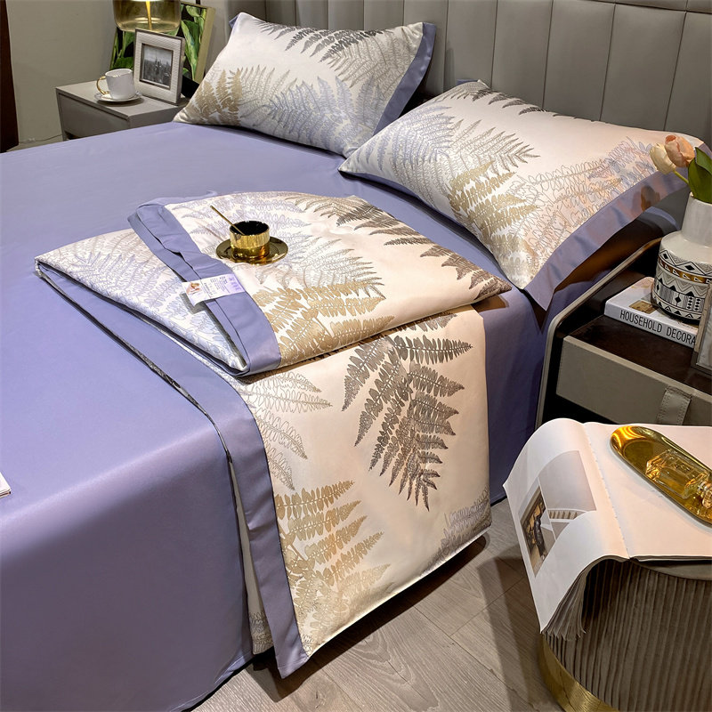 可机洗冰丝夏季单人四件套夏被 艾云化纤被