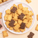 Internet celebrity cartoon cute happy bear cookie cake decoration ornaments ice cream dessert decoration plug-in