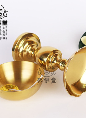 特价包邮佛堂用品佛具酥油灯座供佛灯纯铜油灯8-19寸光身铜碗油灯