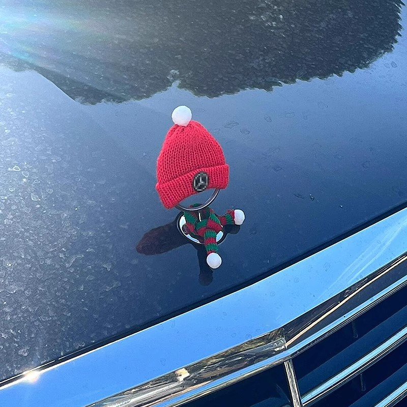 奔驰车标平安圣诞节立标小红帽子摆件新年围巾春节元旦汽车装饰品,淘宝优惠券,粉丝福利购,淘宝优惠卷