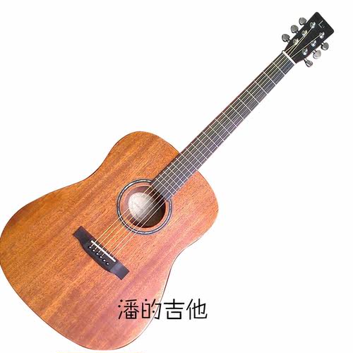 台湾L13 吉他 D2 全桃花芯民谣41寸原木色吉他jita - 图0