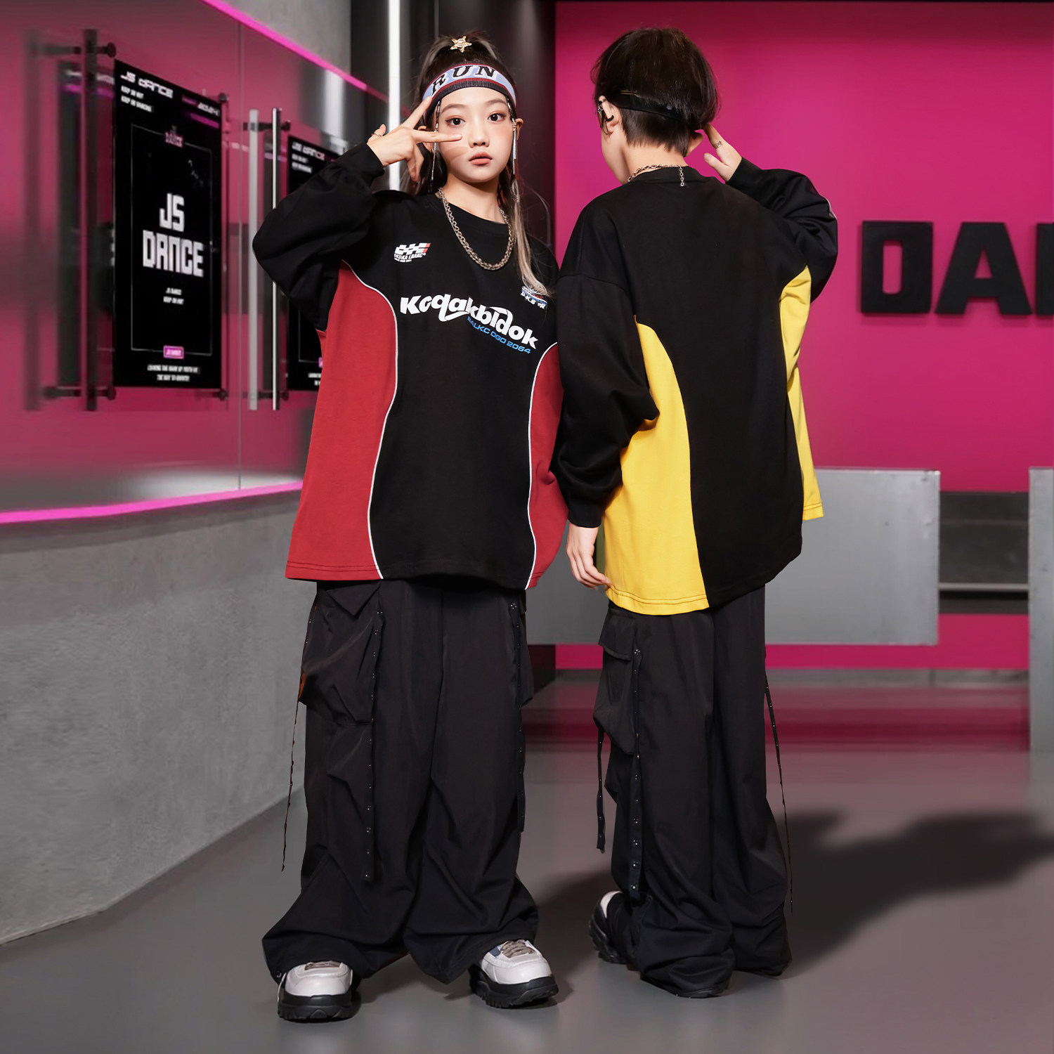 街舞儿童潮服男童hiphop嘻哈童装女童爵士舞服装潮酷时髦套装秋冬,淘宝优惠券,粉丝福利购,淘宝优惠卷