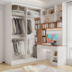 Sliding door wardrobe desk integrated combination