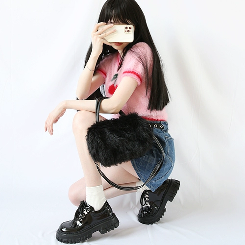 Высокая обувь на платформе для кожаной обуви, подходит для подростков, коллекция 2022