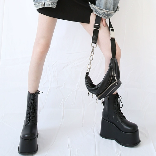 JuicePark Ultra -Thick Bottom Martin Boots Y2K Sub -Sub -Cultural Cos японский тысячелетие Harajuku Duft Goble Gothic