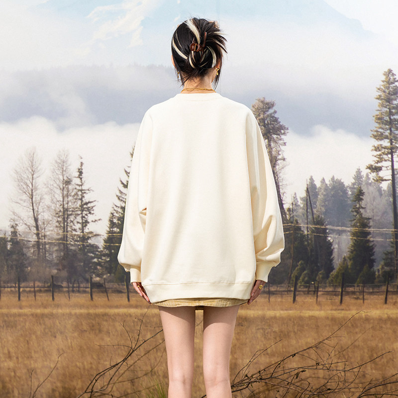 2022新款圆领美式复古oversize卫衣 yep卫衣/绒衫