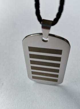 缺金招财配饰男士钛钢护身符