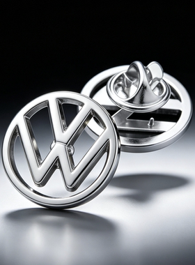 不是所有Logo都叫VW！德系质感胸针！大众金属车标徽章