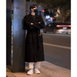 Демисезонное шерстяное пальто, атмосферный плащ, куртка для влюбленных, изысканный стиль, в британском стиле