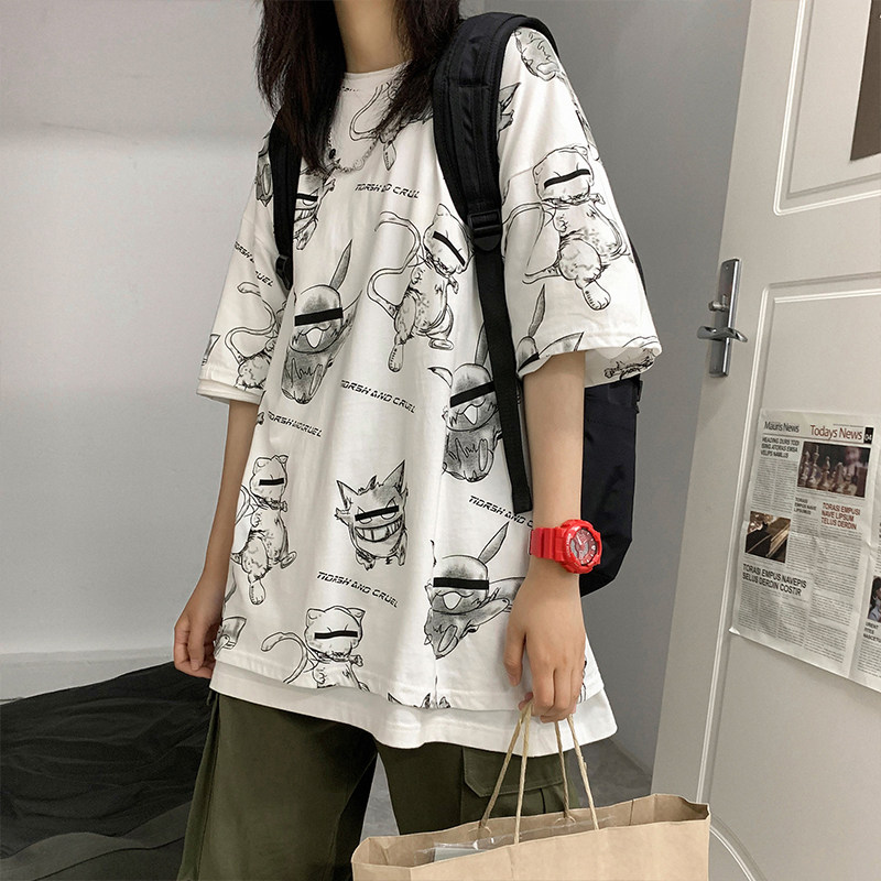 短袖t恤男潮牌潮流超火cec五分袖 v37T恤