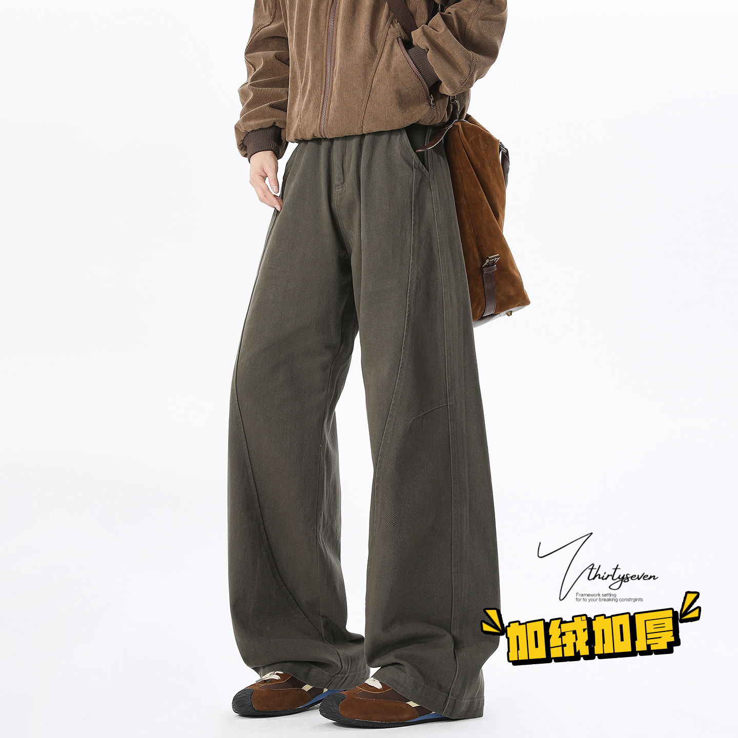 American style deconstructed tailoring scimitar overalls for men