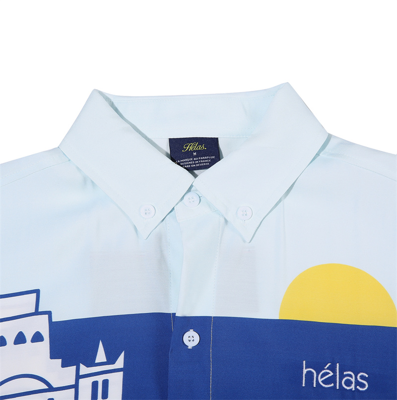 [法国]Helas HELLAS SHIRT MULTICO花色印花休闲宽松舒适尖领翻领-图0