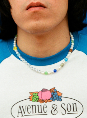 AVENUESON大道之子2025淡水无核珍珠logo配饰项链