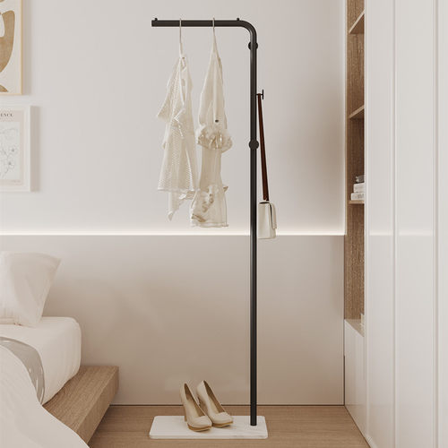 简约卧室衣帽架落地式床边挂衣架客厅出租屋衣服架子家用轻奢衣架 - 图0