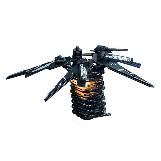 山趣户外露营灯架野营深翼机甲灯阵战术19灯38灯照明氛围灯野外挂