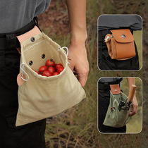 Outdoor Ctrip Bag Fruit Picking Bag Waist Hanging Tool Purse Pocket Pocket Pocket Folded Canvas Carry Bag Containing Bag