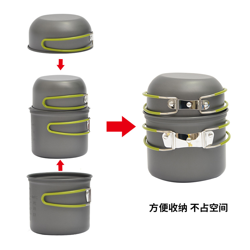 户外野炊锅具便携式野餐野外炊具炉具露营烧烤套装自驾游野营用品-图0